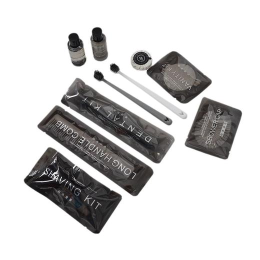 连锁酒店民宿用品一次性洗漱用品一整套装灰色透明袋牙刷牙膏配套 商品图4