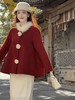 羊毛双面呢红色大衣2025冬套装裙斗篷外套 商品缩略图0