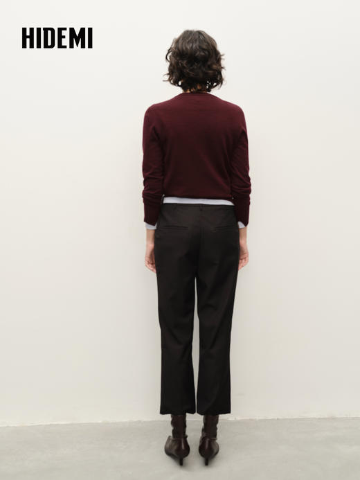 HIDEMI 精纺羊毛薄款直筒显瘦九分西裤 商品图2