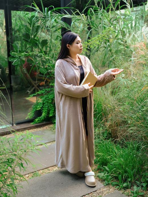 一周发货【家居服】270g特厚双面绒保暖伴侣 ✅长款加厚，双面绒，不臃肿✅L-5XL全尺码，藏蓝/黑/棕三色可选 ✅双侧口袋+双向拉链，实用又方便🏡宅家、办公、遛弯，一件搞定温暖！95%涤纶5%氨纶 商品图2