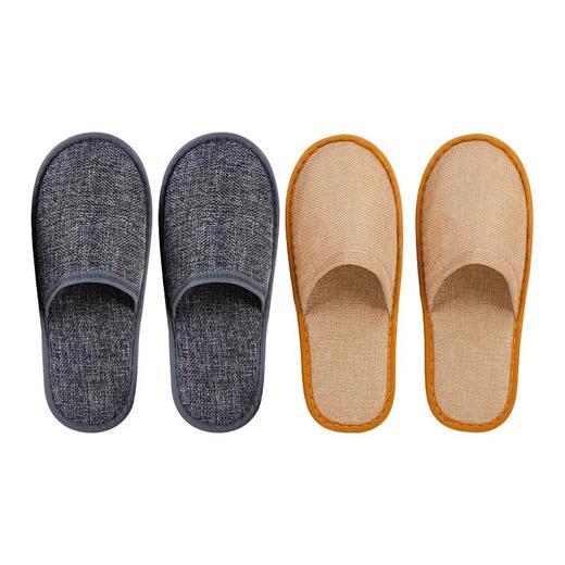 星级酒店一次性亚麻棉麻拖鞋夏季专用大码防滑宾馆民宿居家待客用 商品图4