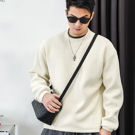徐太浪【肌理感 休闲风】加绒卫衣男秋冬2025新款内搭打底衫上衣