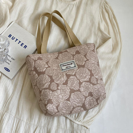 韩国ins小众帆布包包 简约随性百搭包 新款时尚通勤托特包 女大学生上课单肩包 商品图12