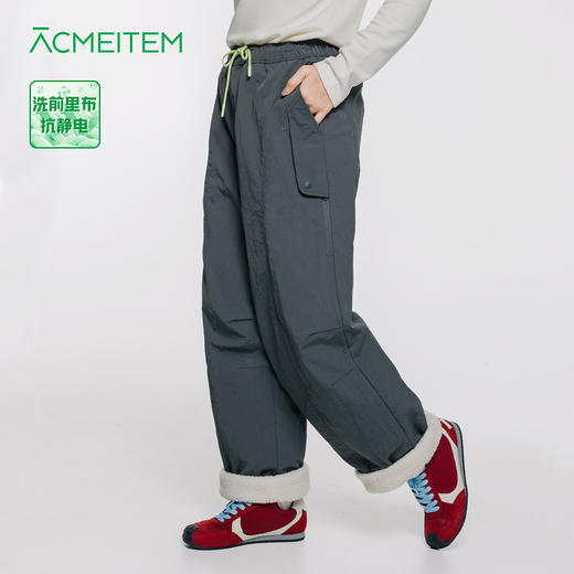 【品牌直发-秋冬新品】ACMEITEM爱棵米 户外秋冬休闲骑行直筒长裤加绒厚款宽松裤子男女GAG3020539G 商品图0