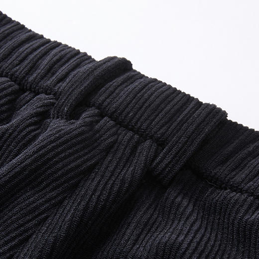 圣得西2025年冬季男士休闲裤半松紧腰修身加厚保暖舒适灯芯绒长裤 商品图8