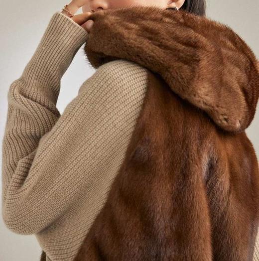 ORIGNAL&CO欧貂绒连帽马甲/大衣 高级老钱风 LP同款 商品图9