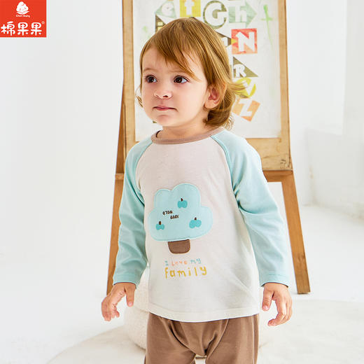 棉果果春季新品男宝卡通柔软舒适5A抗菌纯棉套头T恤M111140226026 商品图0