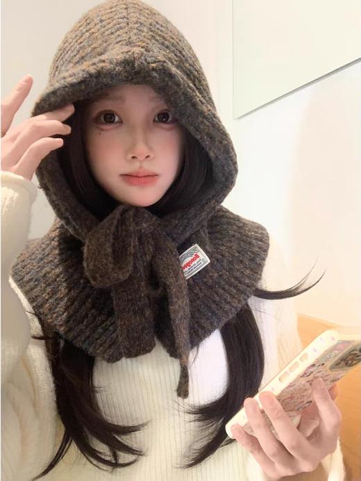 <曾小咸推荐>  韩版帽子围巾一体巴拉克拉法帽 日常88/件 活动59.99/件！！【预售款，预计3-15天发货】 商品图4