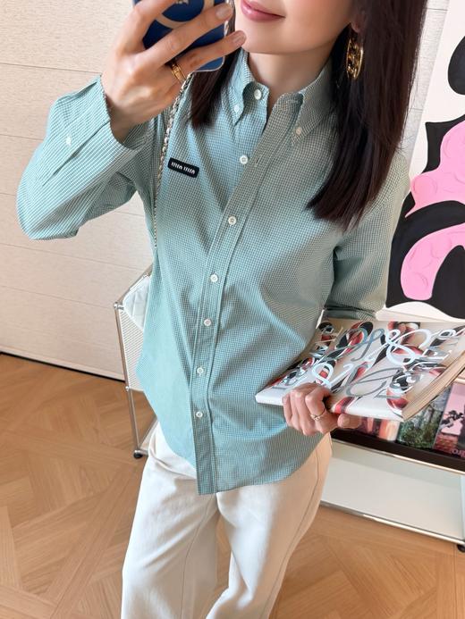 缪缪 新款 绿格纹衬衫(MM) 商品图6