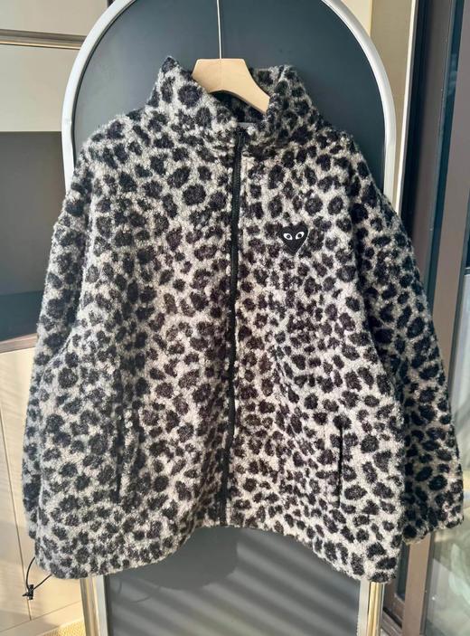 D120206复古街头感毛绒豹纹拉链外套男女同款 商品图11