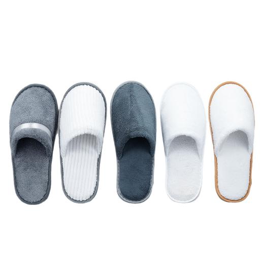 一次性拖鞋珊瑚绒酒店民宿专用美容院居家待客加厚防滑可批发logo 商品图4