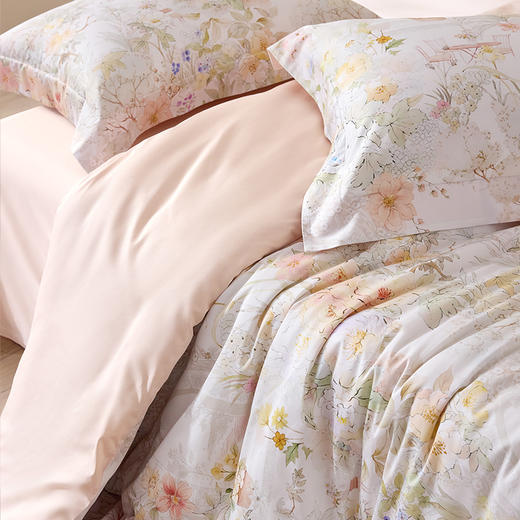 KINGCO--阿拉尔棉数码印花四件套-----春未绿 商品图3