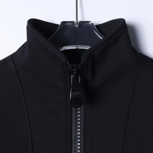 WT299SDSA男士秋冬新款痞帅男装美式复古纯色拉链开衫立领卫衣外套百搭 商品图1