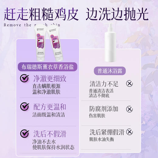 布瑞德斯泡脚沐浴盐可搓可泡足疗搓脚盐玫瑰牛奶香浴盐足浴磨砂膏 商品图2