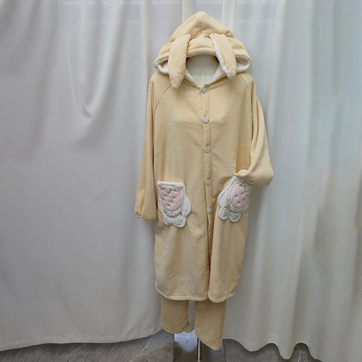 兔子耳朵设计可爱童趣暖绒家居服-纪念日百货门店同款167949592 商品图0