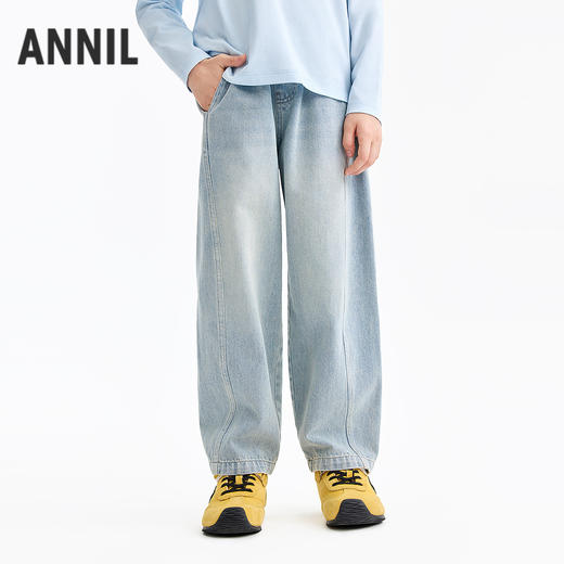 男童全腰牛仔单裤春季新款安奈儿童装EB616546 商品图1