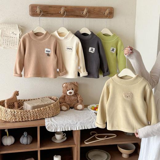 【逆天了‼️这么厚的打底衫49.9元抢2件】80-170码儿童A类秋冬双面奥粒绒打底衫无骨卡通百搭上衣男童女童圆领加厚长袖保暖 商品图1