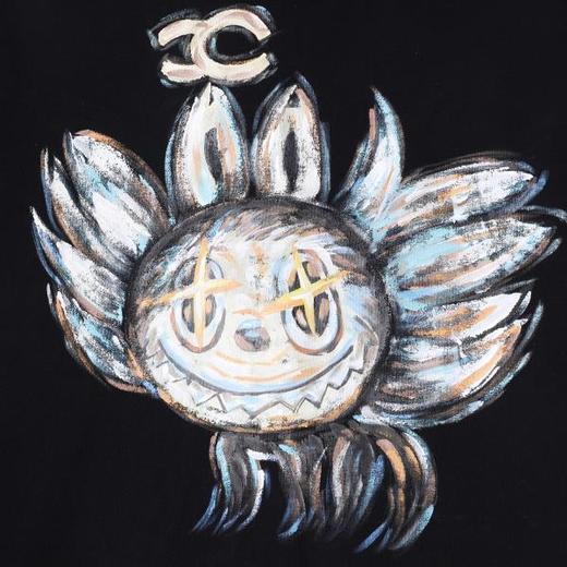 SDSA男士秋冬新款痞帅男装潮牌手绘卡通印花立领长袖T恤百搭时尚 商品图2