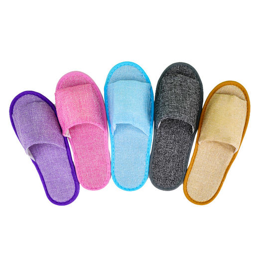 加厚防滑柳叶底棉麻一次性拖鞋酒店民宿居家客人用外穿夏季款半包 商品图4