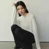 【严选】诗凡黎100%羊毛连帽套头针织衫2025冬新款韩系慵懒百搭休闲毛衣女7GC133461 商品缩略图4