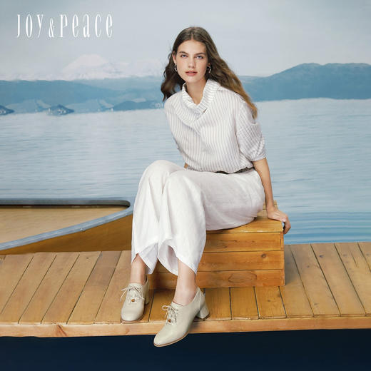 BF楼真美诗2026春季新款羊皮复古英伦风牛津鞋5.5CM粗跟单鞋YA702AM6吊牌价1398折后价1098 商品图2