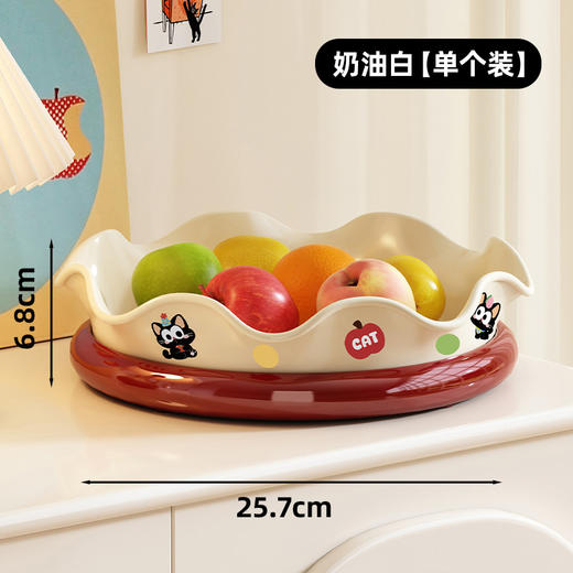 【新款旋转！新年糖果盘】多巴胺创意果盘 家用客厅可旋转水果托盘 轻奢级点心干果托盘 茶点盘 商品图7