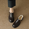 【预售5天】厚底加绒乐福鞋，保暖毛毛鞋棉鞋黑色小皮鞋O-FSM7090 商品缩略图1