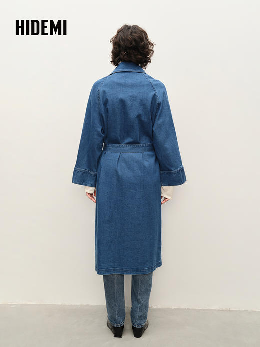HIDEMI “重塑单宁”可再生环保牛仔系列翻领风衣 商品图3