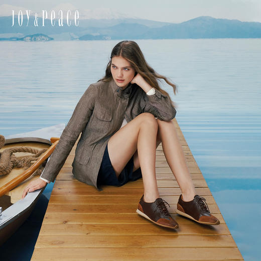 BF楼真美诗橡果彩蛋2026春季新款柔软羊皮复古休闲阿甘鞋薄底德训鞋吊牌价1498折后价1098 商品图1