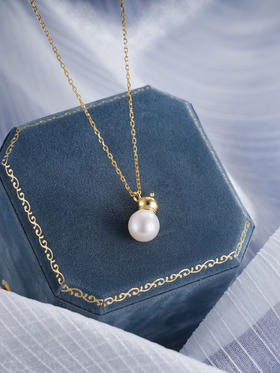 子佩集S925银珍珠套链【JJTL001】纯银镀金珍珠项链2412