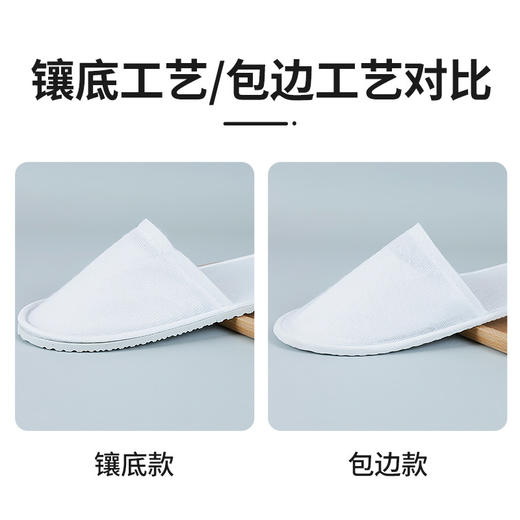 高档酒店一次性拖鞋宾馆民宿专用无纺布拖鞋美容院防滑厚拖鞋批发 商品图1