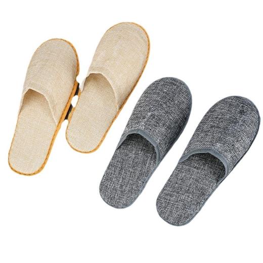 高端酒店一次性拖鞋亚麻加厚防滑客人家用宾馆美容院专用厂家批发 商品图4