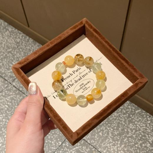 ARSIS｜晶石系列 金辉纳财·黄水晶黄胶花串珠手链 商品图1