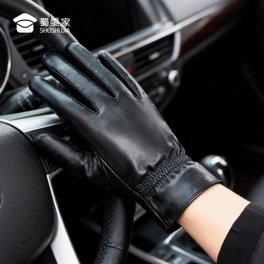 【实付满399送保温杯】【羊皮加绒保暖手套（付款后10天左右发）】男女加厚保暖通勤手套可触屏户外骑行手套送礼 商品图6