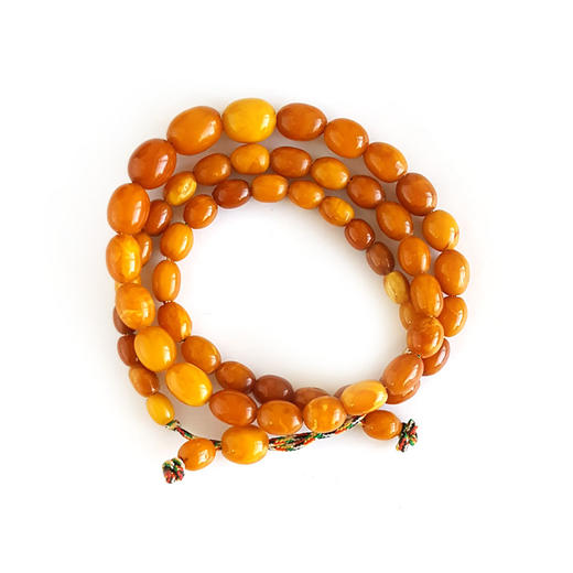 【天然正品】天然满蜜鸡油黄约13.1*9.8MM老蜜蜡多圈手串项链两用款13.1*9.8MM（皆取最大值）链长：30CM女士281125NJM10 特价 商品图0