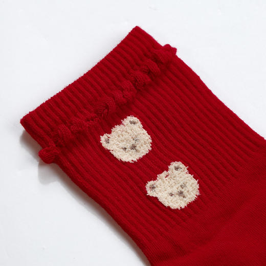 新年套盒-萌趣小熊红色堆堆袜-纪念日百货门店同款167793663 商品图3