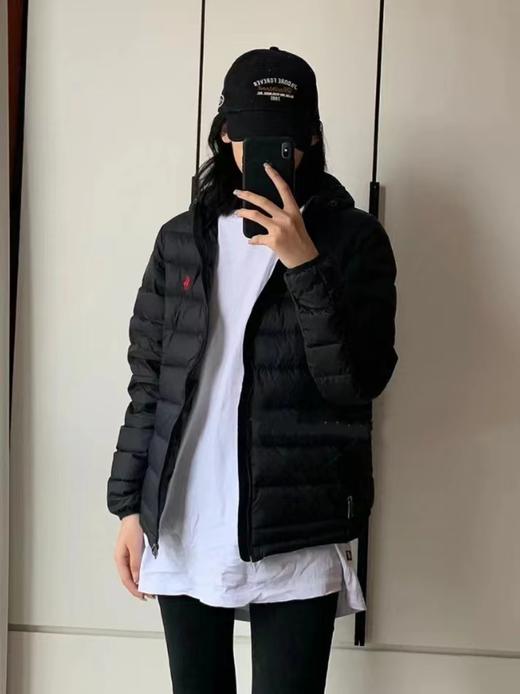 D120208冬季新品轻薄款连帽小标羽绒服外套男女同款 商品图1