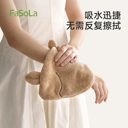 FaSoLa可爱擦手巾挂式吸水加厚卫生间擦手帕毛巾小方巾厨房抹布拾光擦手巾 商品图4