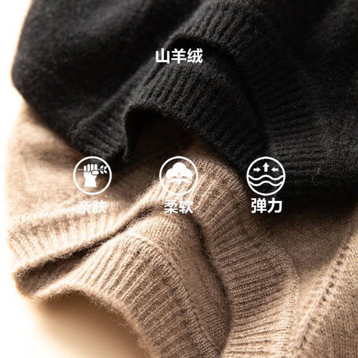 松柏后调~100%纯山羊绒衫女菱形格镂空圆领冬季打底毛衣CYR25076 商品图1