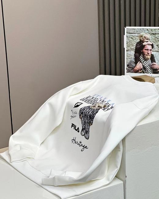 D120230小熊满印新年主题银狐绒圆领卫衣休闲情侣款 商品图5