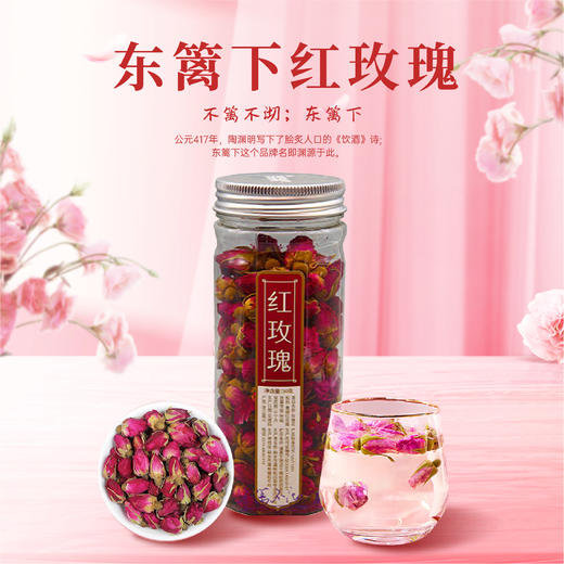 【仅剩2份】东篱下红玫瑰50g-（效期至26年5月21日）-专享价 商品图0