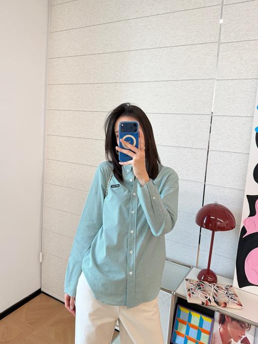 缪缪 新款 绿格纹衬衫(MM) 商品图4