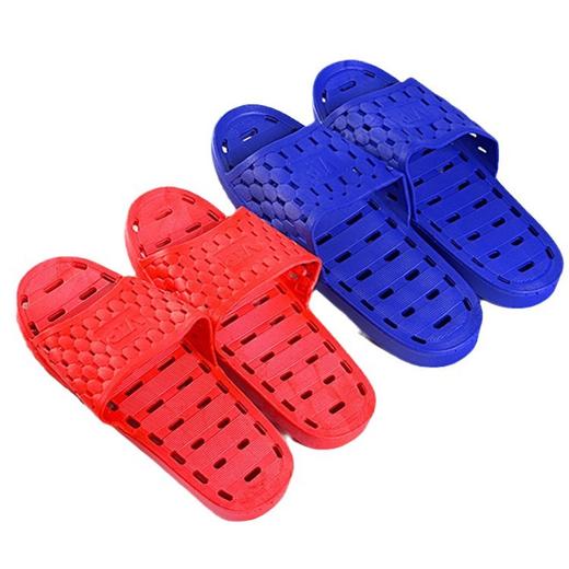 不分左右脚漏水按摩浴室洗澡宾馆酒店专用软底防滑塑料男女凉拖鞋 商品图4