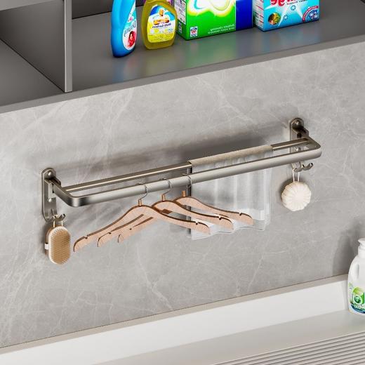 5938枪灰色双杆毛巾架60# 商品图1