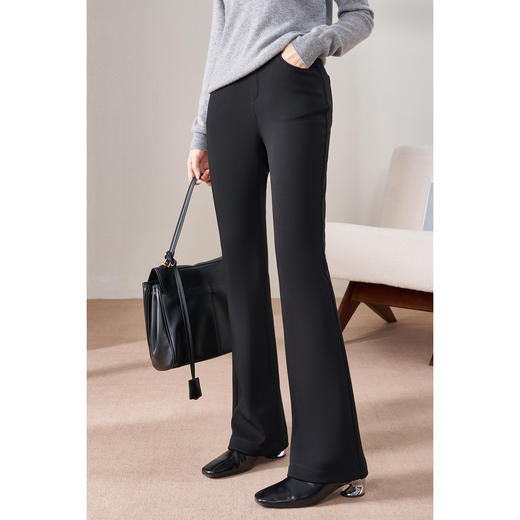 米思阳封神裤【四面弹】【加厚绒】【百搭王】轻暖显瘦百搭微喇裤 2525冬季新款加绒保暖微喇休闲裤5327 商品图1