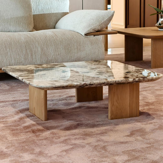 【自然风-ZR221A】白橡木/奢石/客厅/茶几/边桌 商品图0