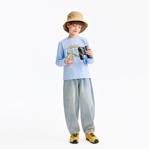 男童全腰牛仔单裤春季新款安奈儿童装EB616546 商品图5