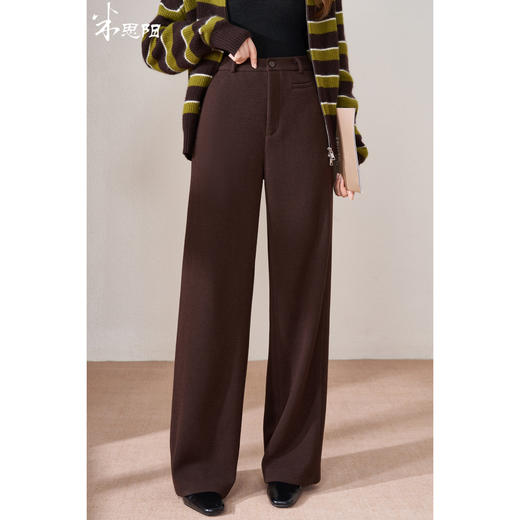 【糯米神裤】厚实保暖【一条过冬”醋酸羊毛】直筒裤西裤保暖显瘦百搭 米思阳2025冬季新品直筒休闲裤5625 商品图7