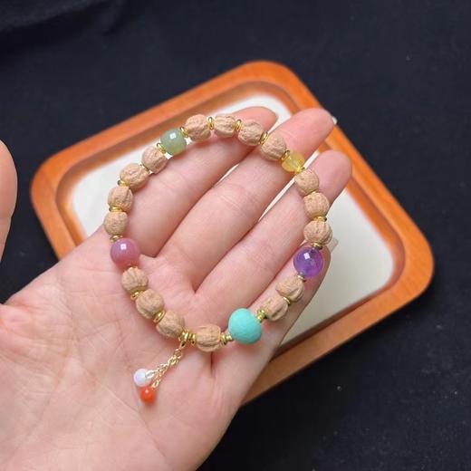 天然柏香籽多宝手珠 天然紫水晶，盐源玛瑙，和田玉多宝配珠 商品图2