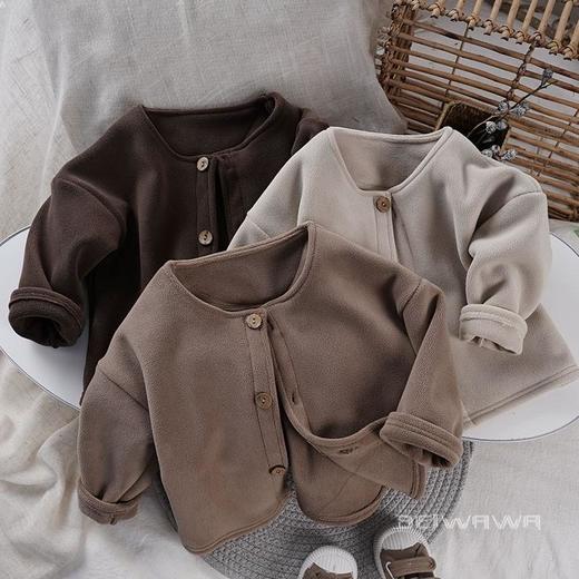 【GZ】无忧购秋冬儿童保暖一体宽松上衣休闲韩版加绒洋气外套G12（截单后3-5天发货) 商品图0